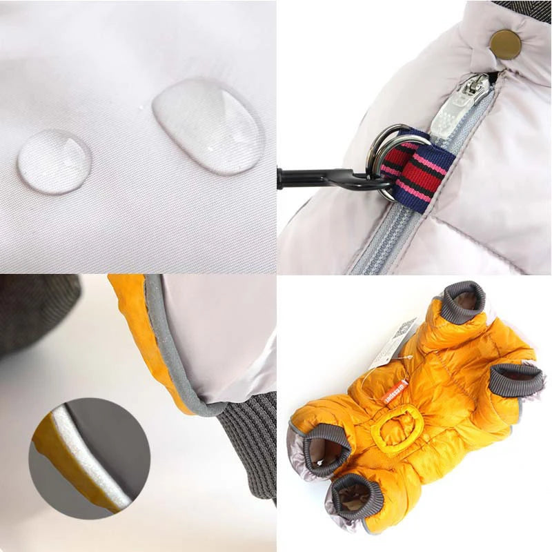 Reflective Waterproof Dog Winter Jacket - Warm Padded Coat for Small Dogs