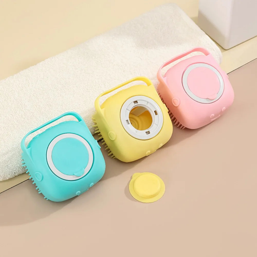 Silicone Pet Bath Brush - Massage Grooming Comb for Dogs and Cats