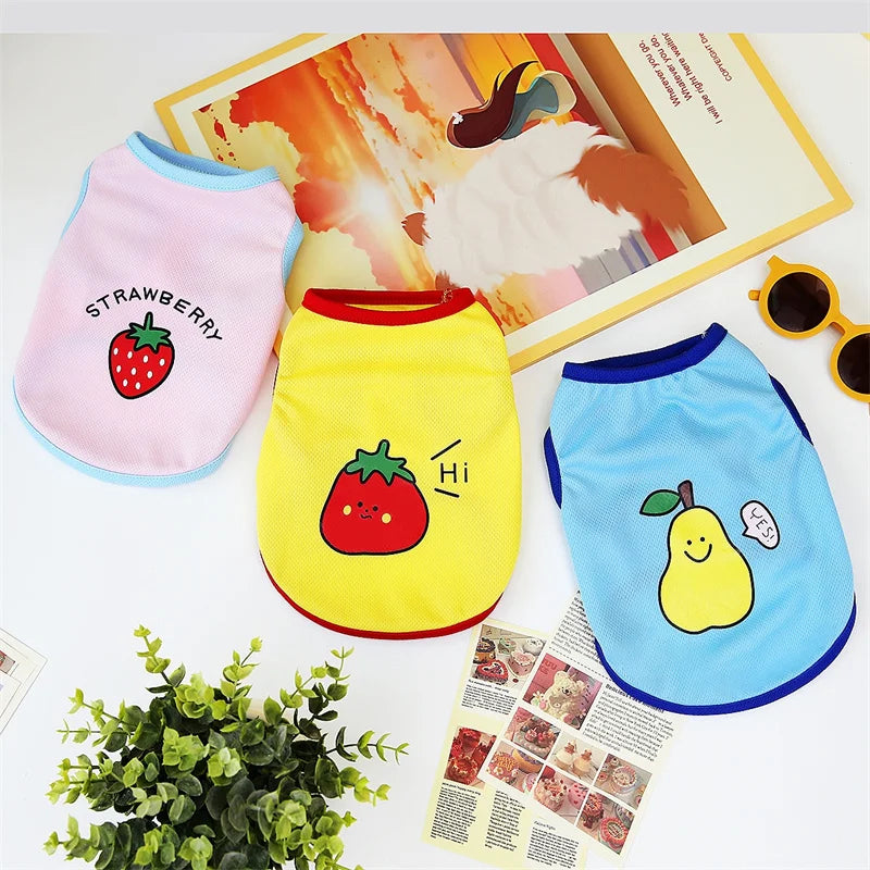 Cartoon Print Summer Vest for Cats & Small Dogs