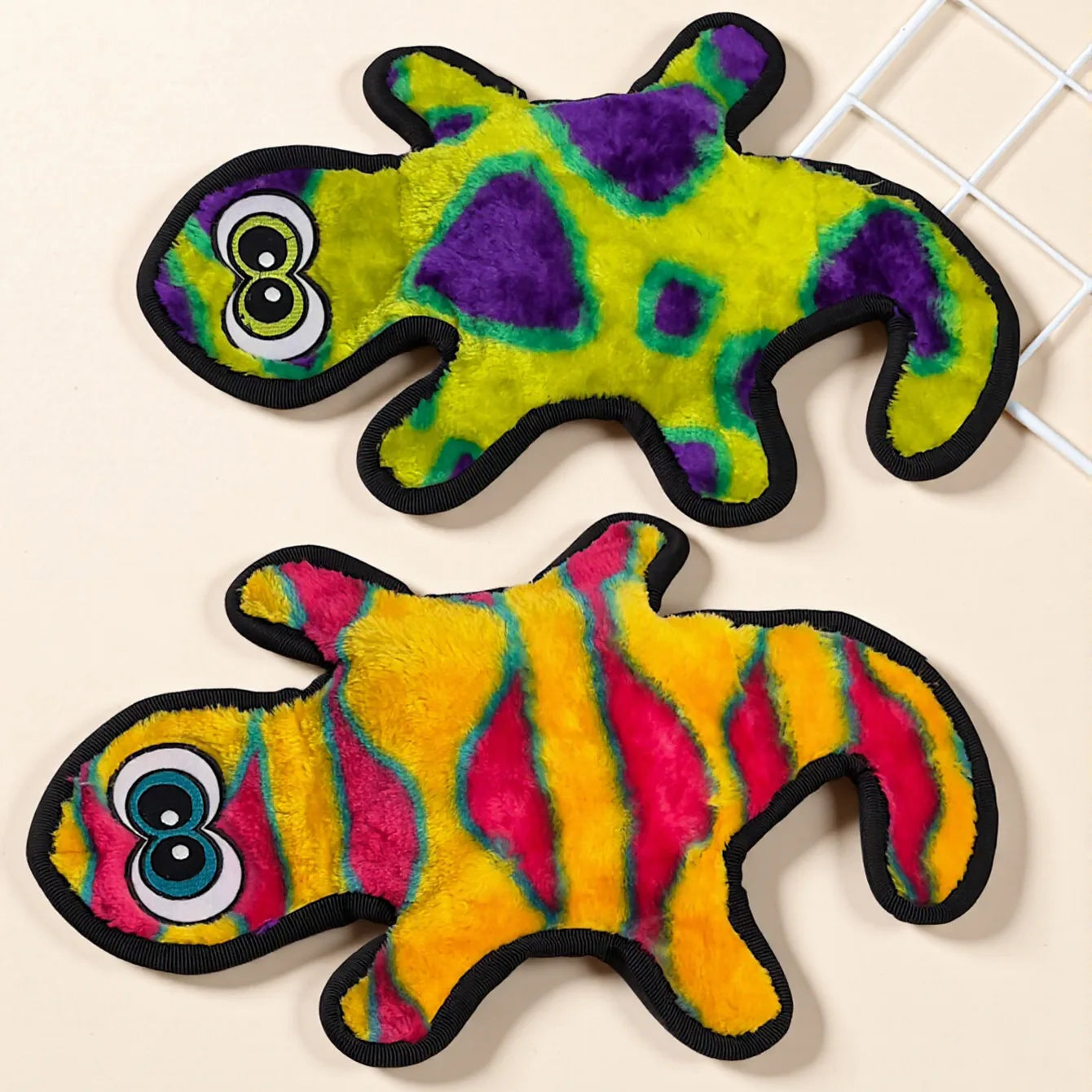 Peluche Gecko Jouet à mâcher interactif pour petits chiens