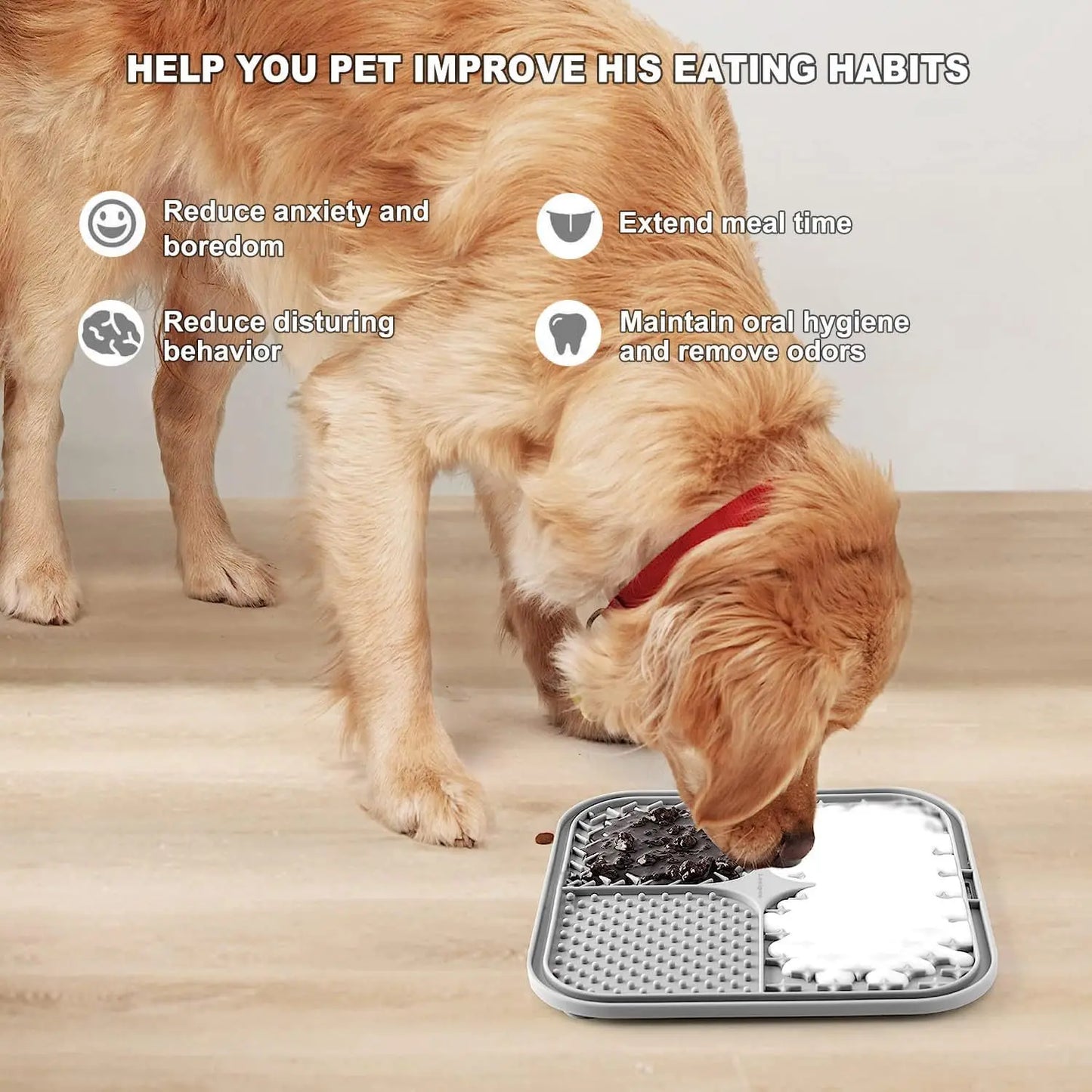 Silicone Lick Mat for Dogs — Slow Feeder, Bath Distraction & Training