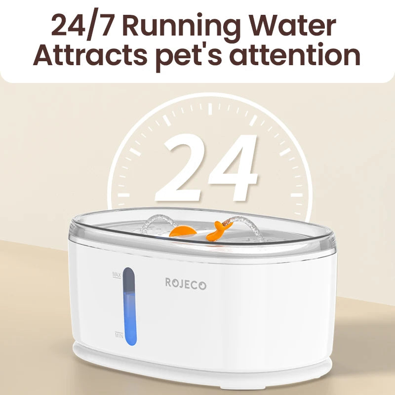 Automatic Wireless Dual-Flow Pet Water Fountain for Cats & Dogs