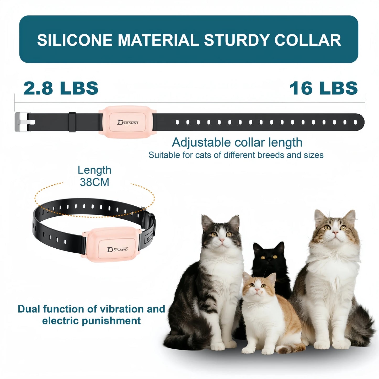 Anti-Meow Vibration Training Collar for Cats