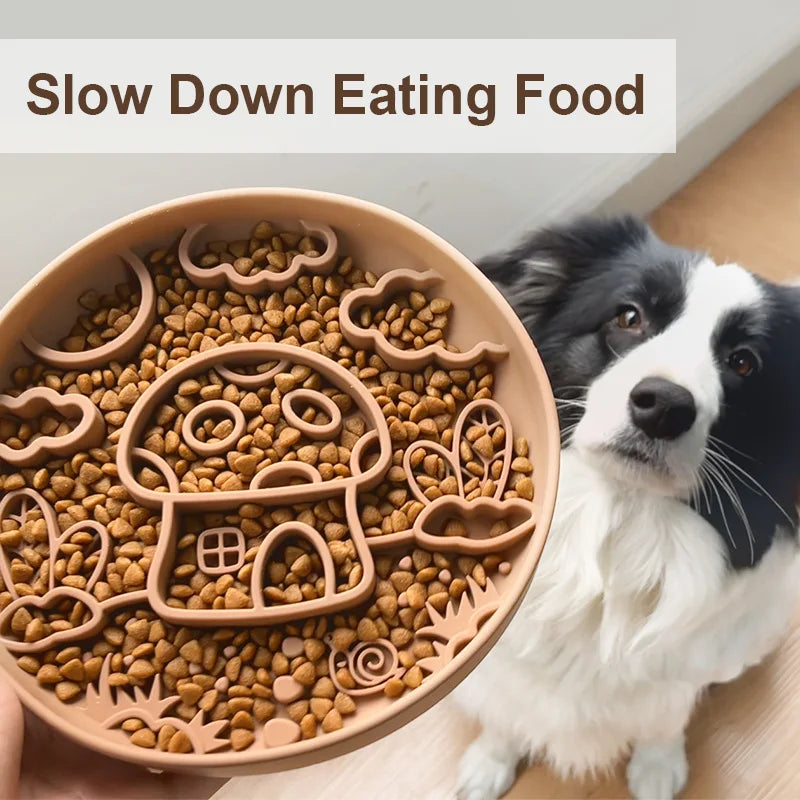 Mushroom Dog Slow Feeder & Licking Bowl