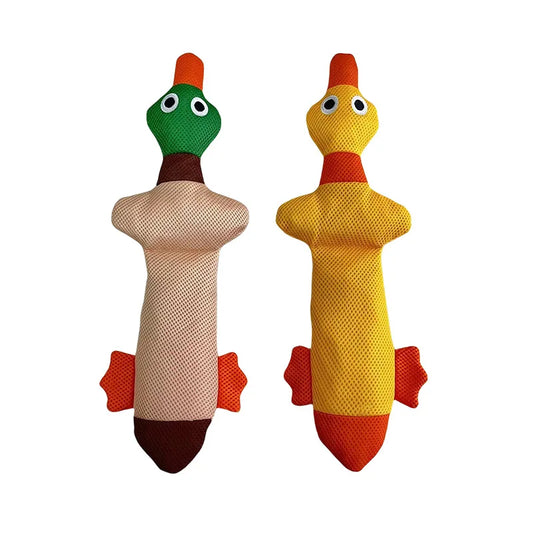 Plush Long Duck Chew & Teeth Cleaning Toy for Dogs