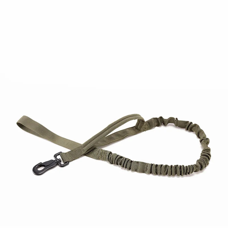 Laisse Tactique Militaire pour Chien - Laisse en Nylon Robuste avec Absorption des Chocs