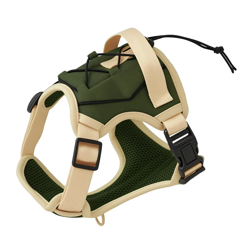 Tactical No-Pull Dog Harness with Handle – Adjustable Vest for Large Dogs