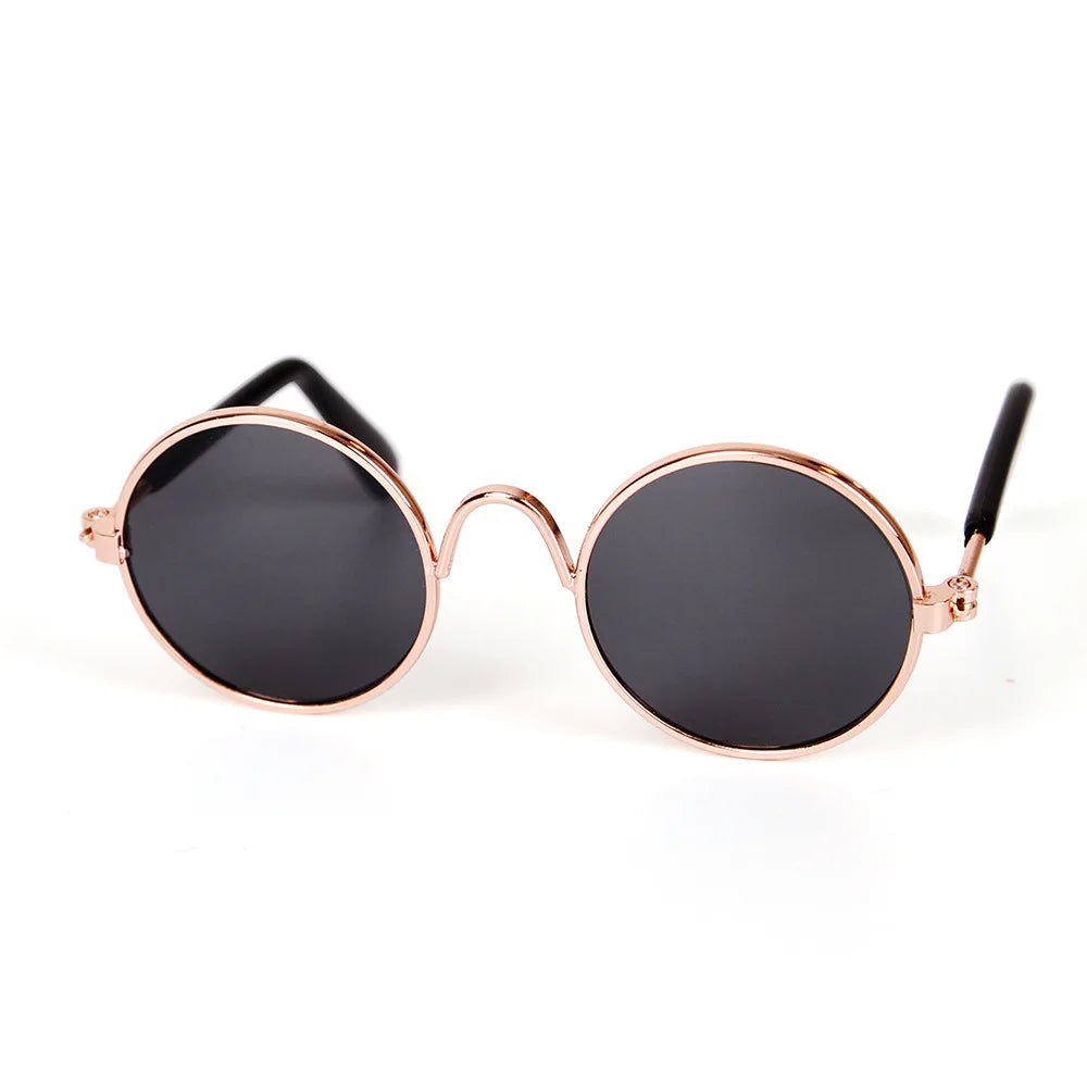 Vintage Round Pet Sunglasses for Cats and Small Dogs