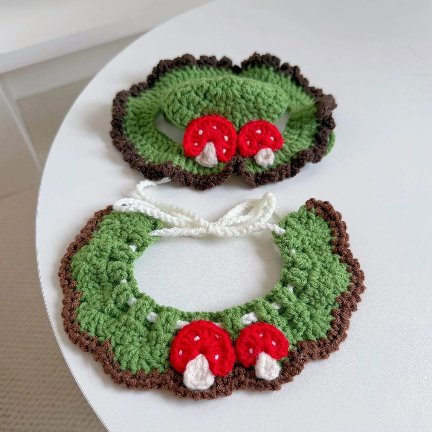 Knitted Hat & Scarf Costume Set for Cats