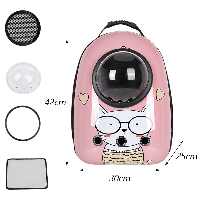 Cartoon Print Breathable Cat Backpack Carrier