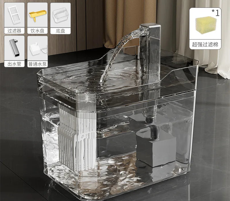 Pet Water Fountain - 1.5L Electric Auto Filter Water Dispenser for Cats