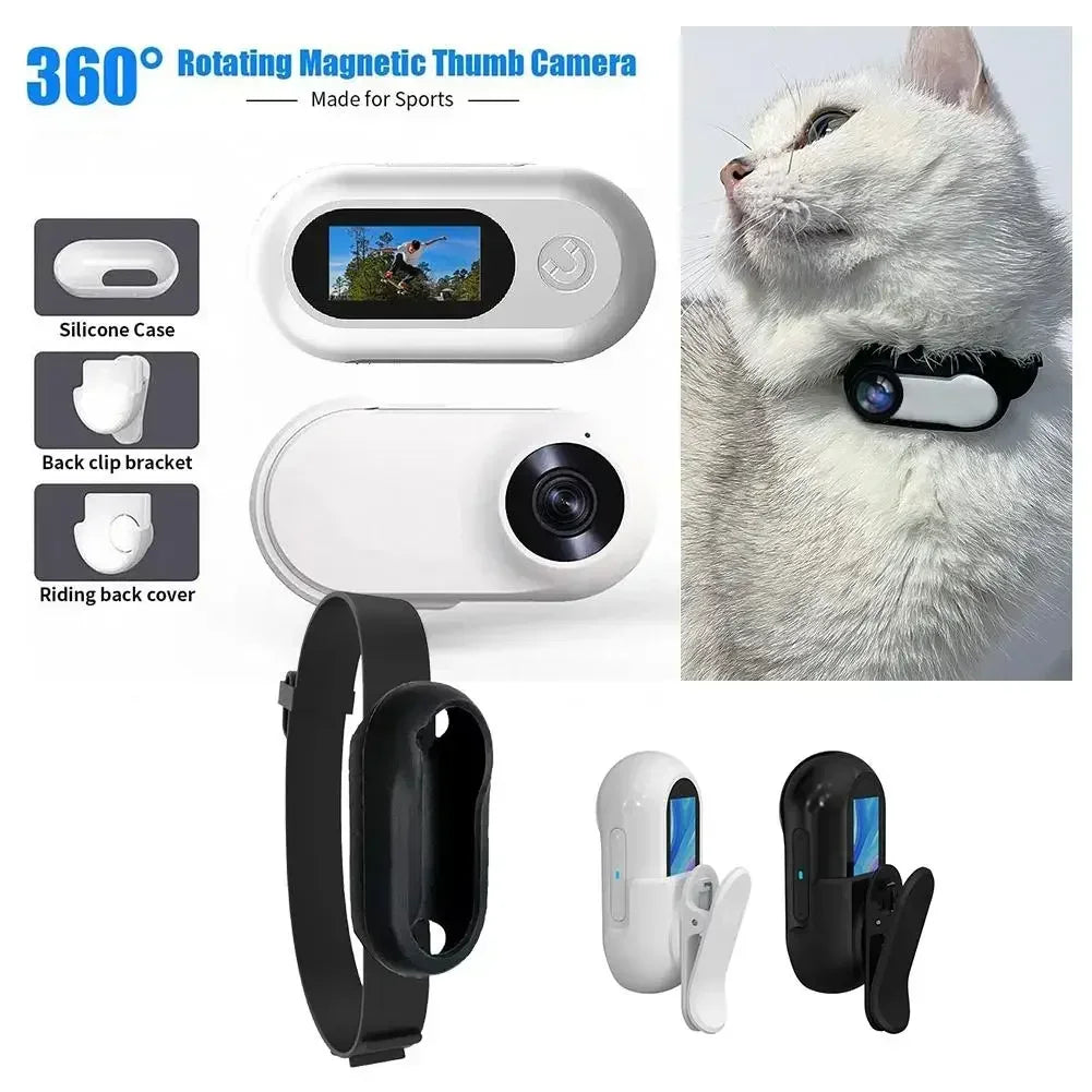 HD 1080P Wireless Pet Collar Camera — No WiFi Required