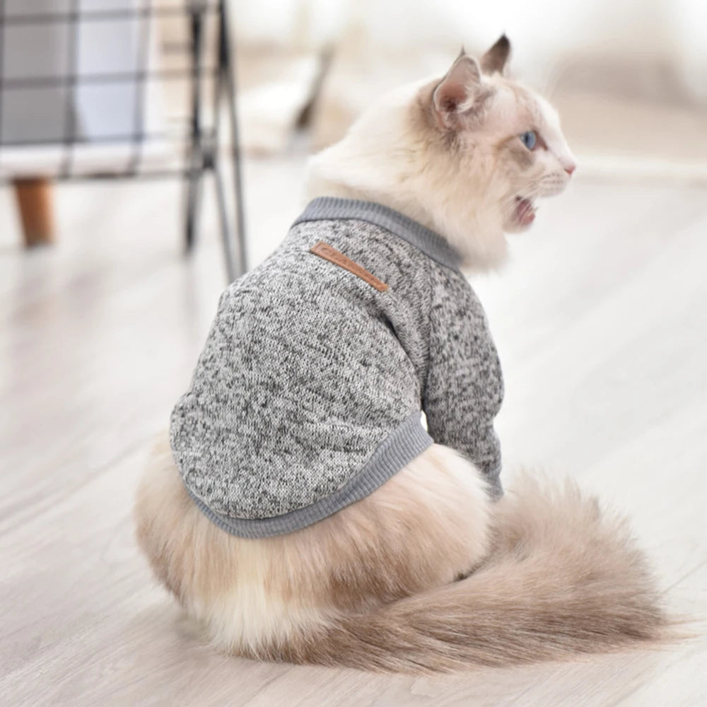 Non-Hair-Sticking Pet Hoodie for Cats & Small Dogs