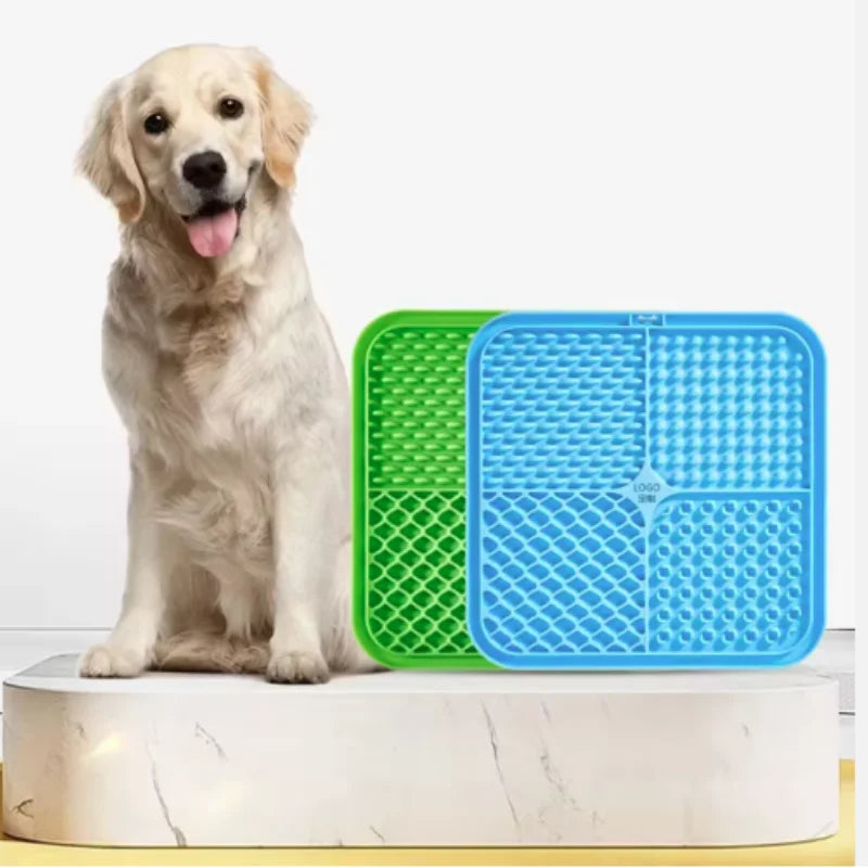 Silicone Lick Mat with Suction Cup for Dogs – Bath Distraction & Slow Feeding