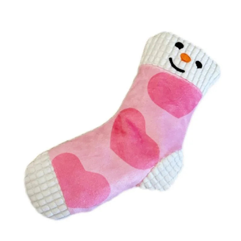 Plush Squeaky Sock Dog Toy with Sniff & Hide Feature