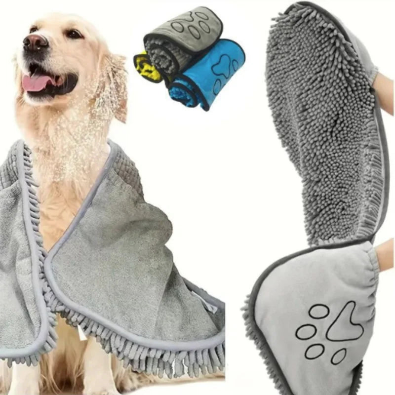 Quick-Drying Super Absorbent Pet Bath Towel for Dogs & Cats
