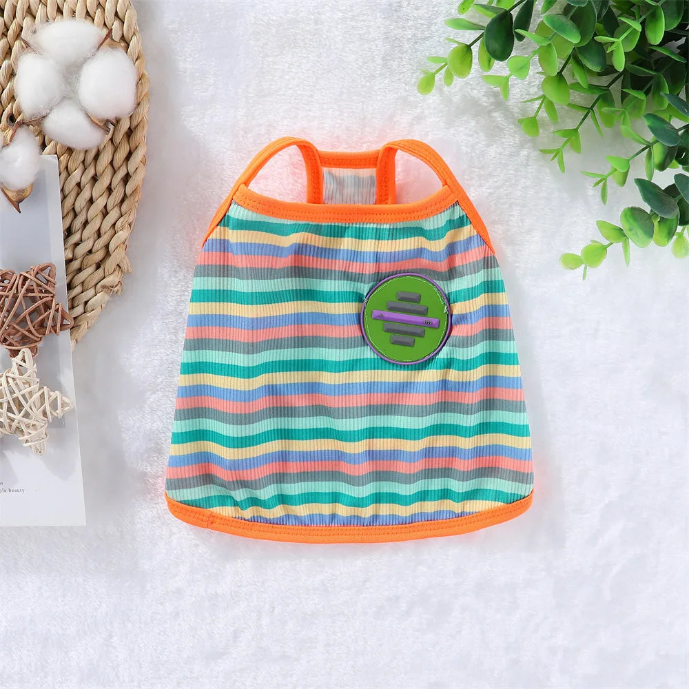 Striped Cooling Vest & Summer Shirt for Small & Medium Dogs & Cats