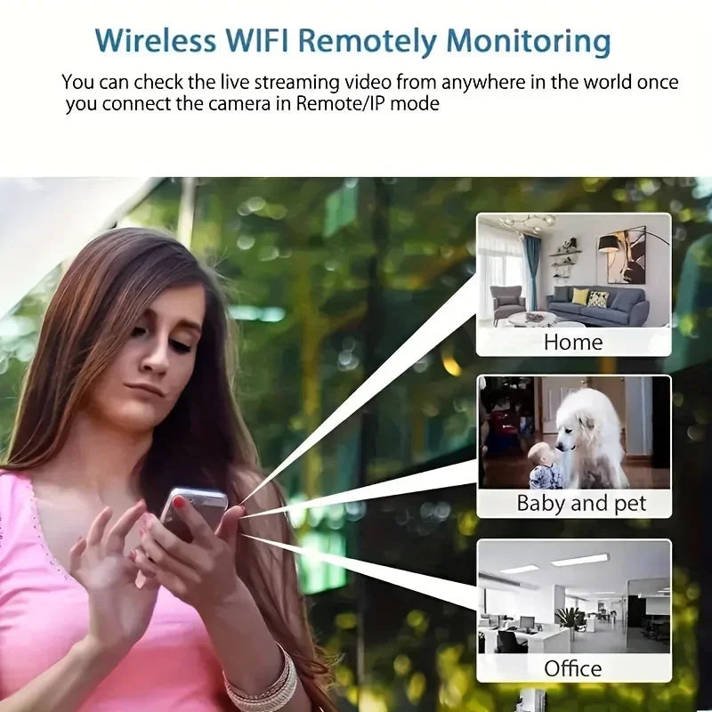 X5 1080P WiFi Mini Camera with Motion Detection Alerts & Night Vision