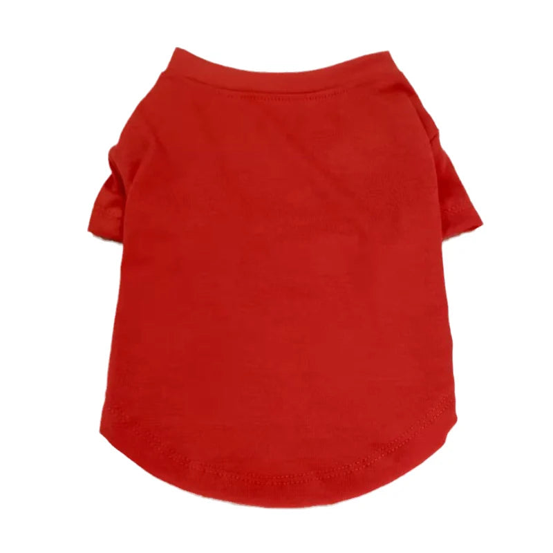Round Neck T-Shirt Vest for Dogs — 7 Colours, S to XXL