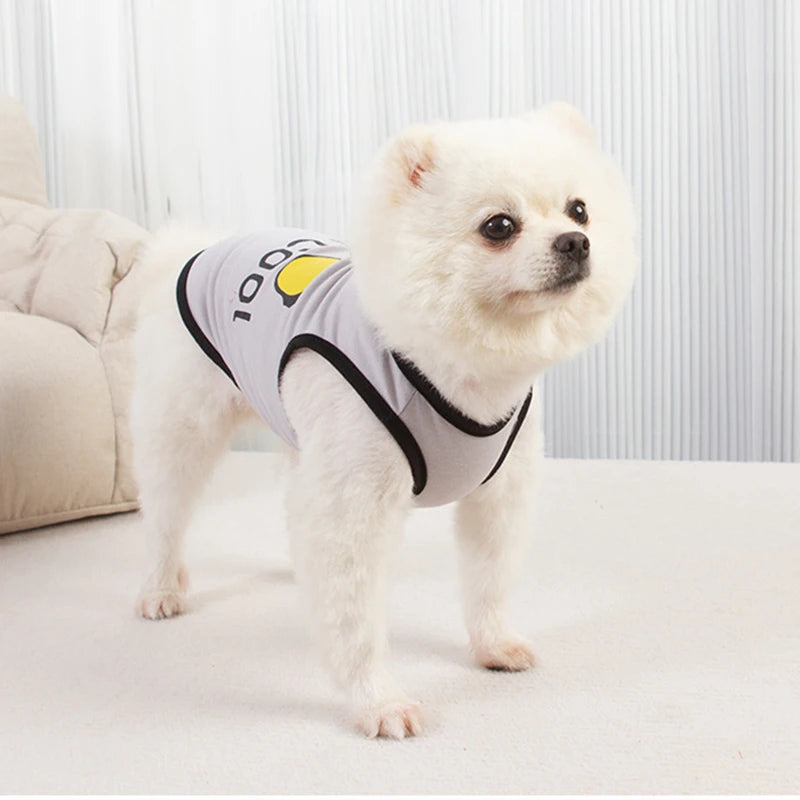 Letter Print Sleeveless Vest for Small Dogs
