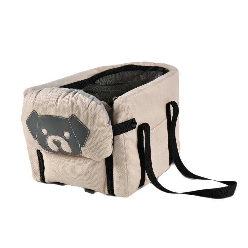Foldable Dog Car Booster Seat with Safety Belt