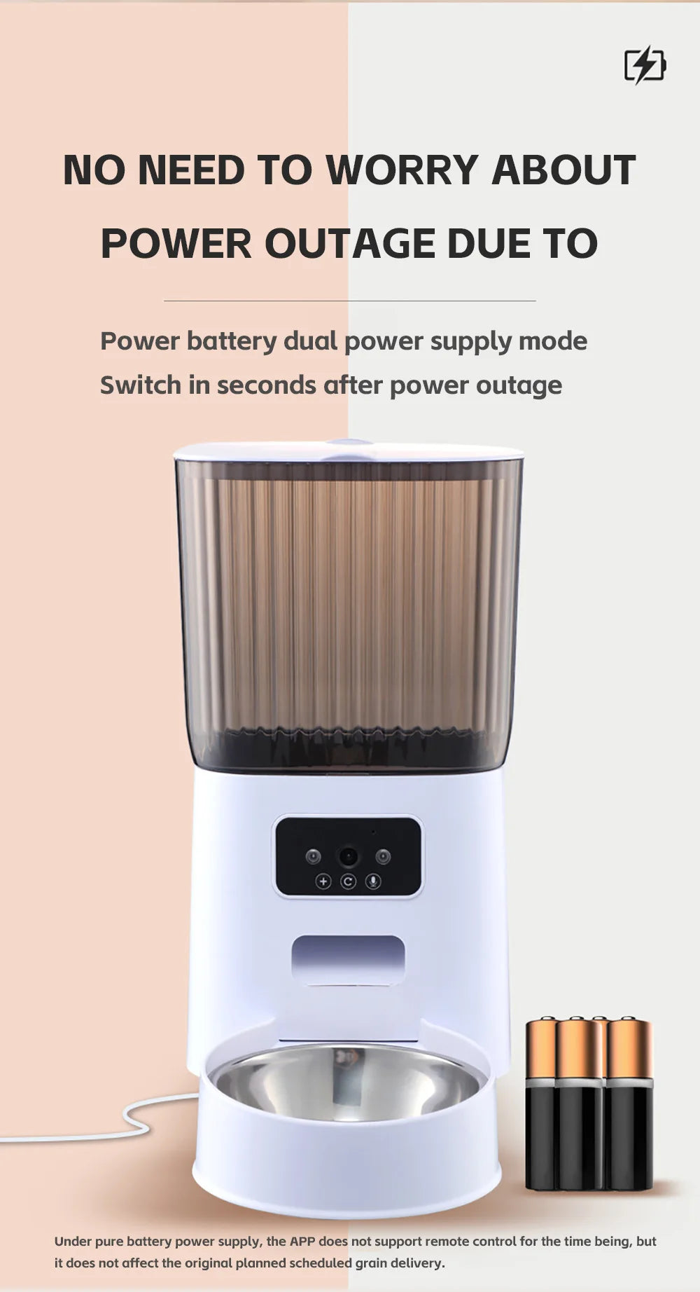 5L Smart WiFi Pet Feeder with Camera – App-Controlled Automatic Food Dispenser for Cats & Dogs