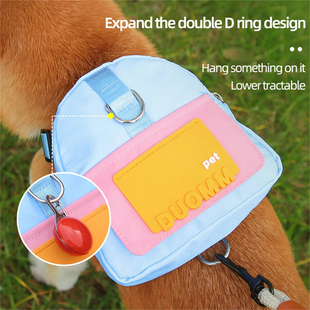 Dog Harness with Built-In Snack Bag | Adjustable Backpack Harness