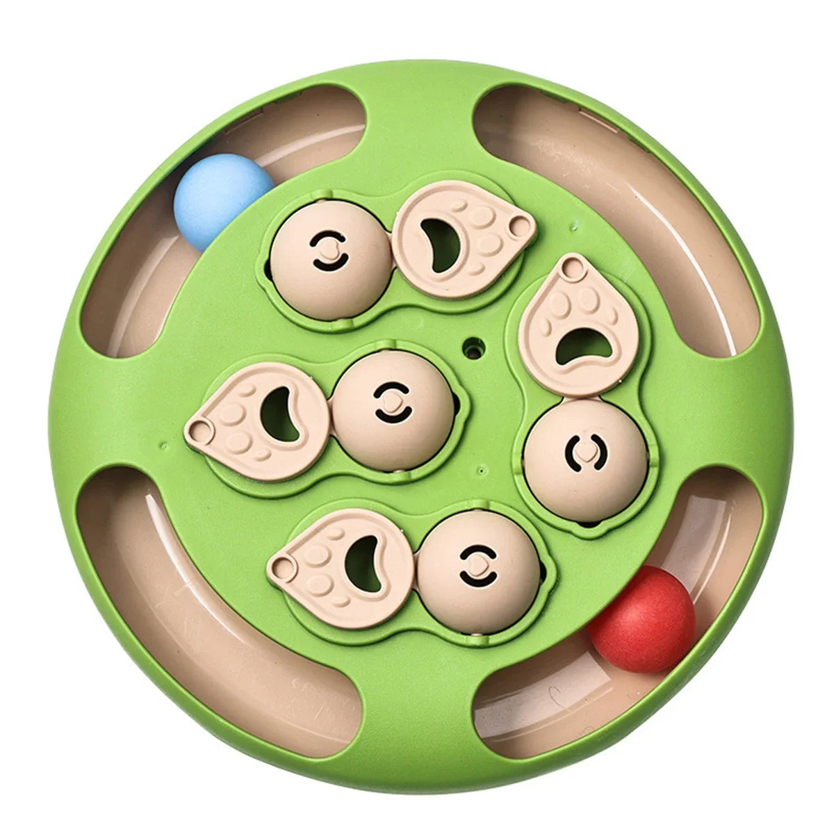 Cat Turntable Puzzle Toy – Rolling Ball Treat Dispenser for Indoor Cats