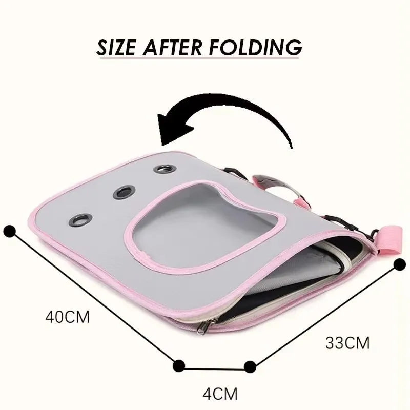 Portable Foldable Pet Carrier Backpack for Small Dogs & Cats — Lightweight & Breathable Travel Bag