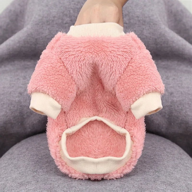 Gilet Chauffant en Peluche pour Chiens et Chats de Petite et Moyenne Taille