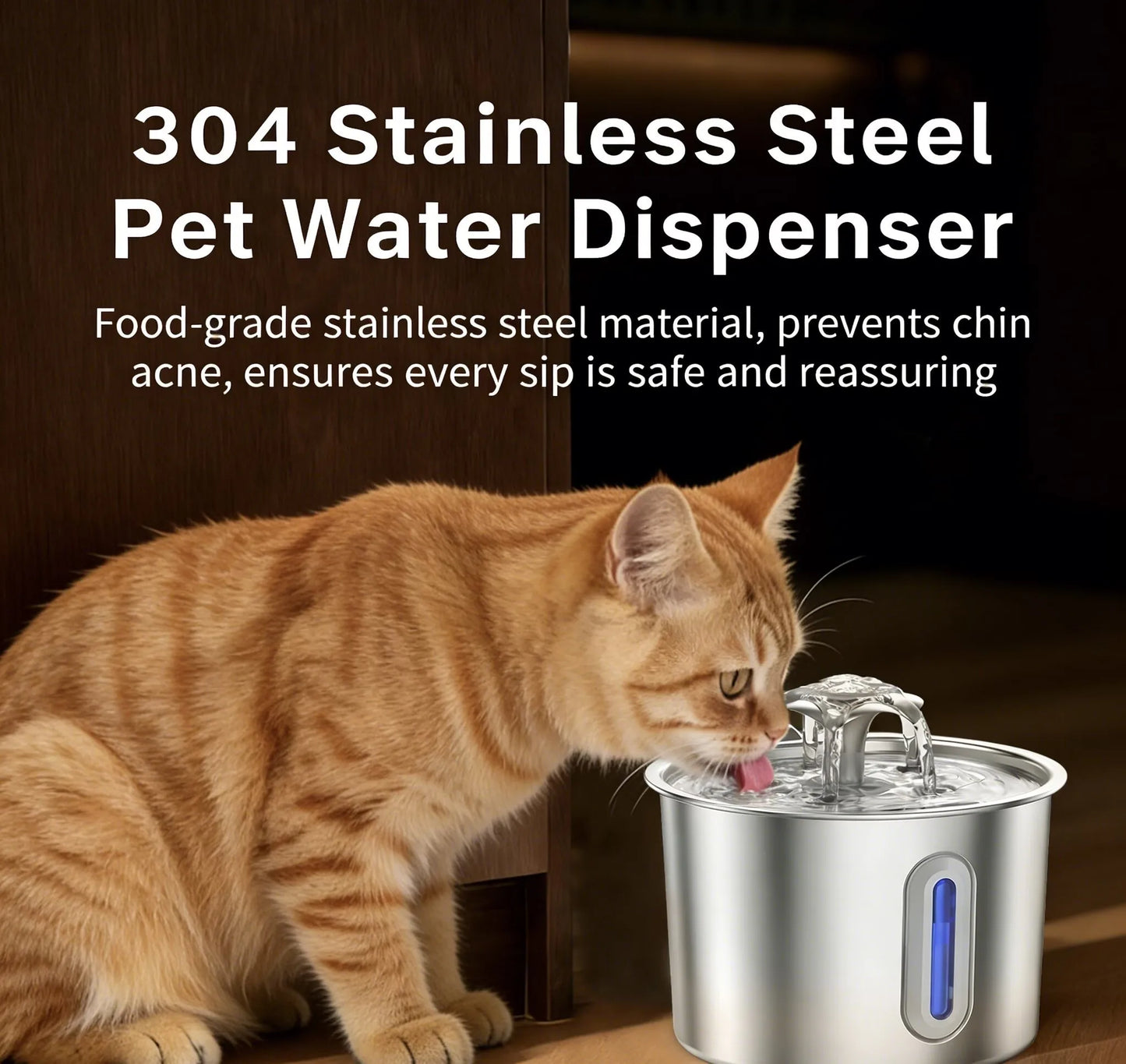 Stainless Steel Automatic Pet Water Fountain