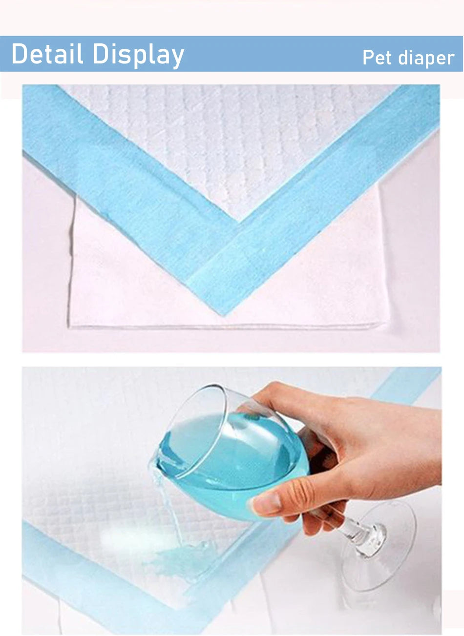 Absorbent Puppy Training Pee Pads — Disposable Dog Diapers for Indoor Use