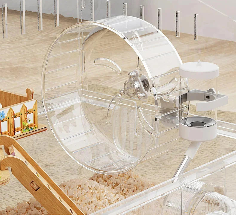 Large Transparent Hamster Cage – Luxury Villa Habitat Full Set for Small Rodents