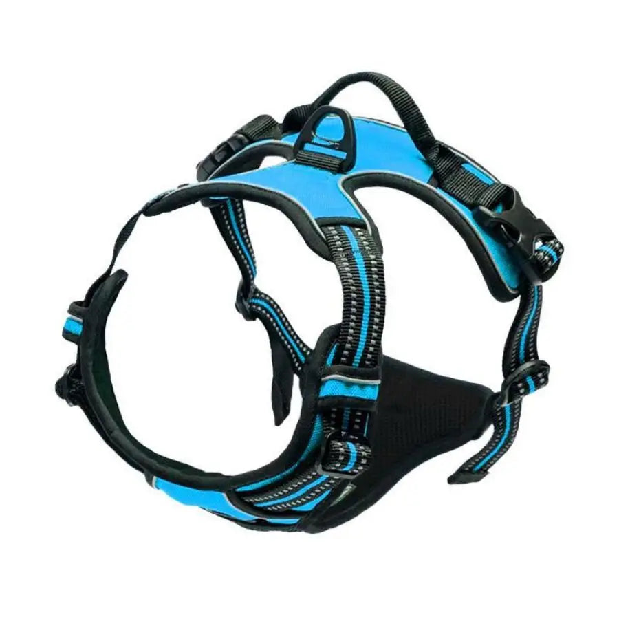 Harnais anti-traction pour chien avec attache frontale et poignée | Gilet réfléchissant robuste pour des promenades faciles