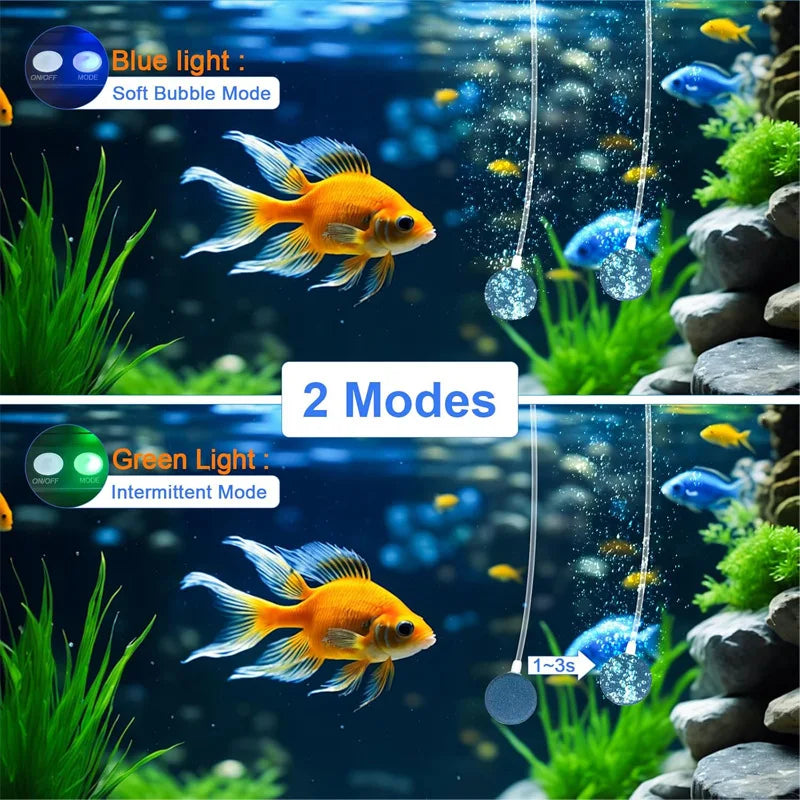 Solar-Powered Portable Aquarium Air Pump — Indoor & Outdoor Fish Oxygen Pump