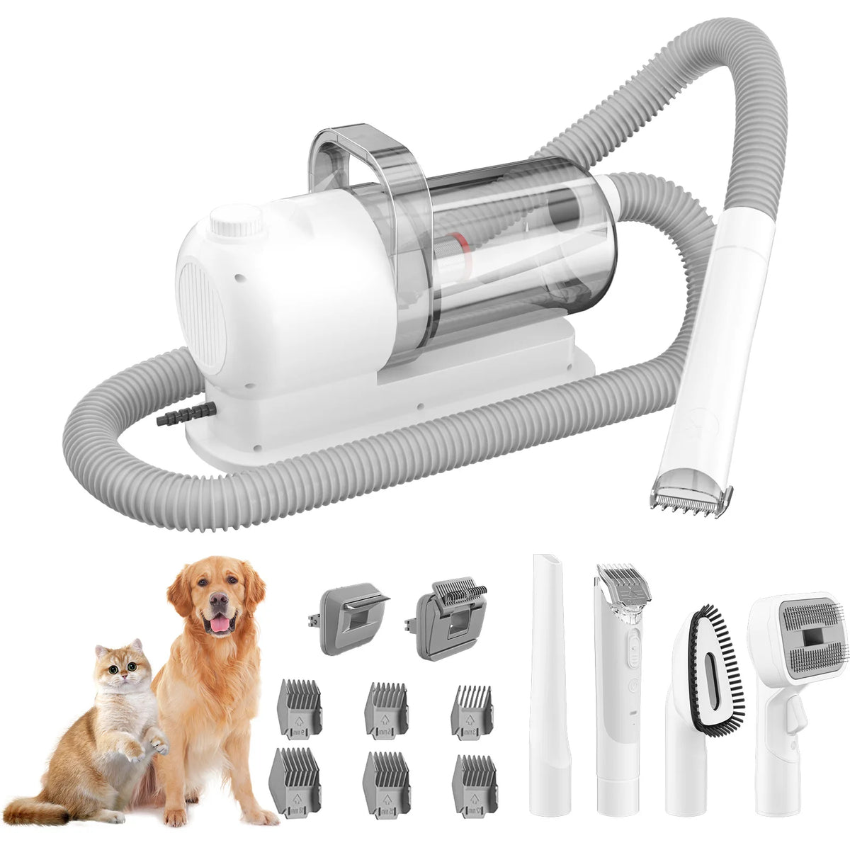 4-in-1 Pet Grooming Vacuum | 10,000Pa Suction | 2.3L | 3 Speeds | Dogs & Cats