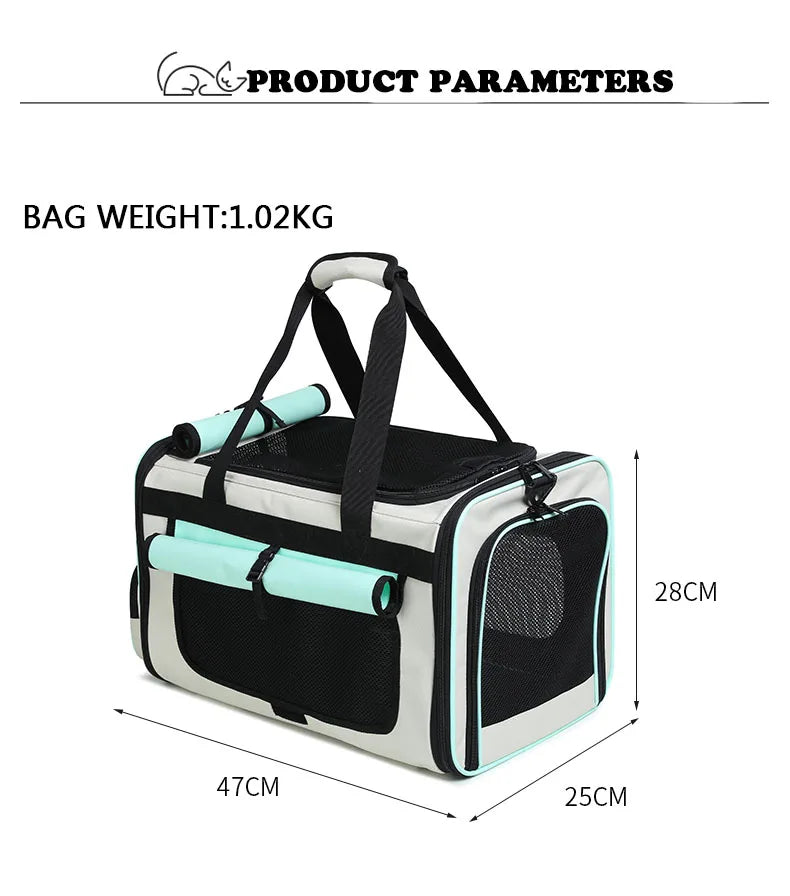 Sac de transport pliable pour animaux de compagnie — Grande valise de voyage détachable