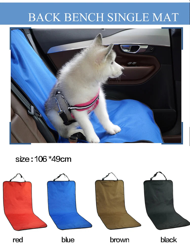 Waterproof Pet Car Seat Cover & Back Seat Protector Mat for Dogs & Cats