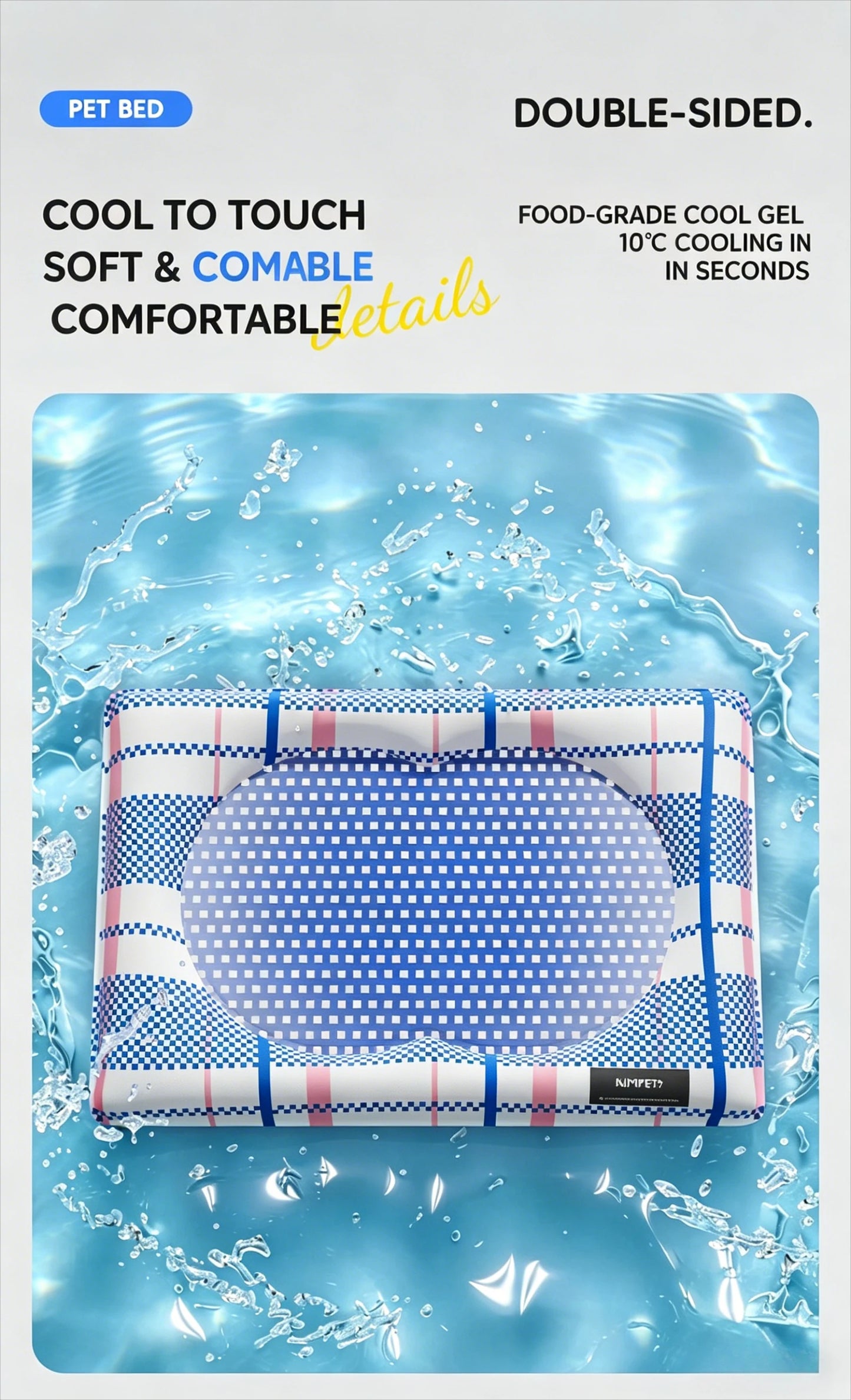 Non-Slip Waterproof Cooling Pad for Dogs & Cats