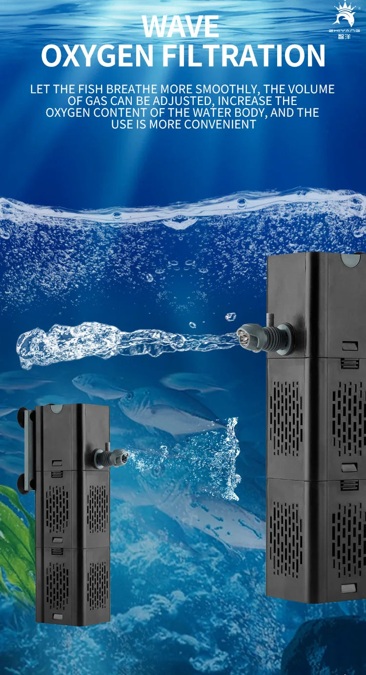 Internal Aquarium Filter with Spray Bar Outlet