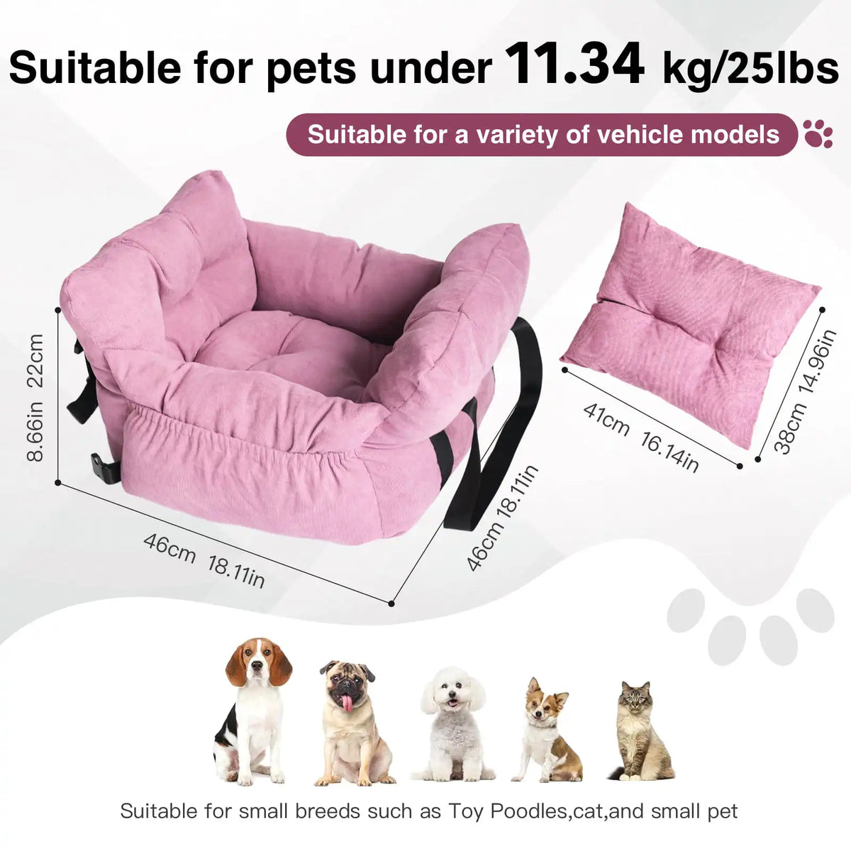 Foldable Pet Car Travel Bag