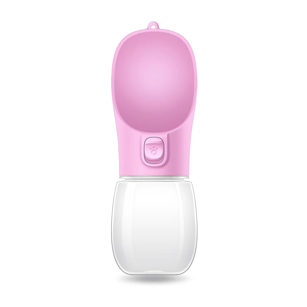 Portable Dog Water Bottle with Drinking Bowl – Leakproof, for Dogs & Cats