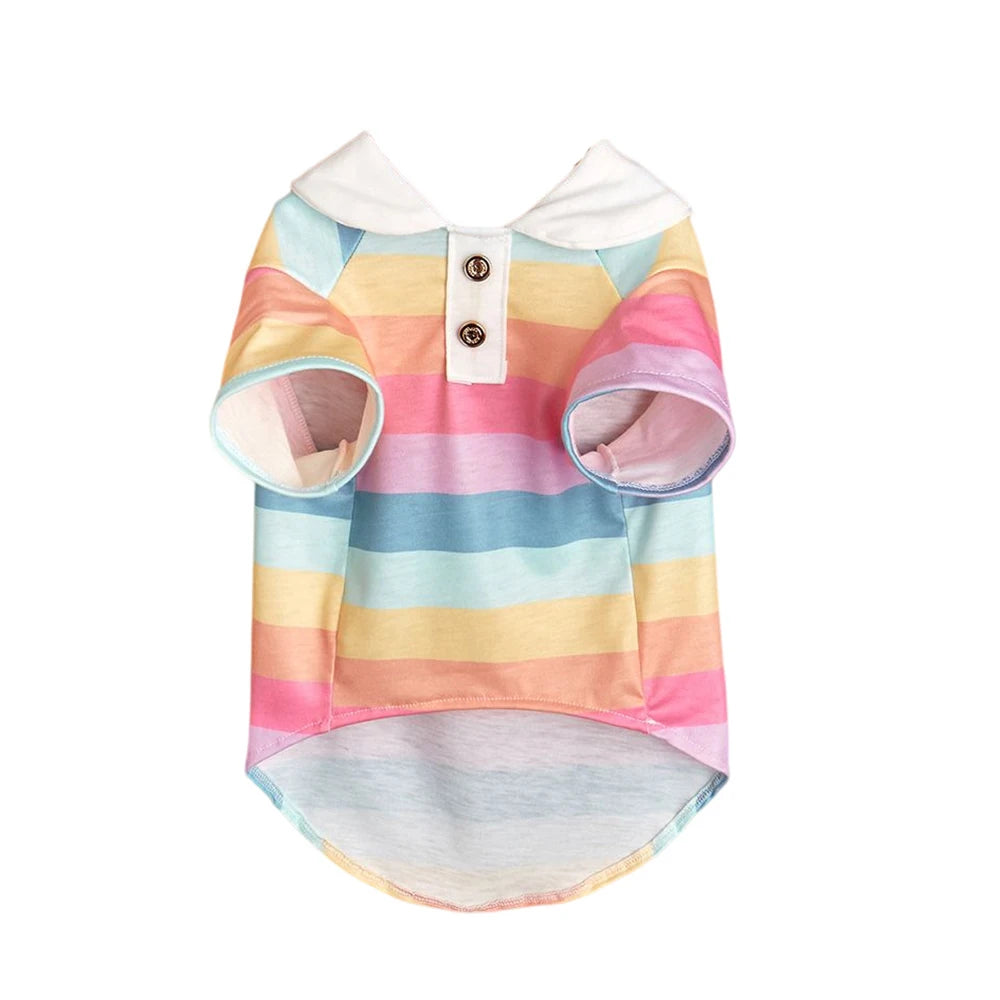 Classic Stripe Polo Shirt for Cats & Small Dogs