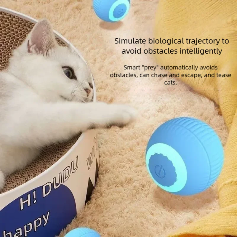 Automatic Self-Moving Rolling Ball Cat Toy for Indoor Play