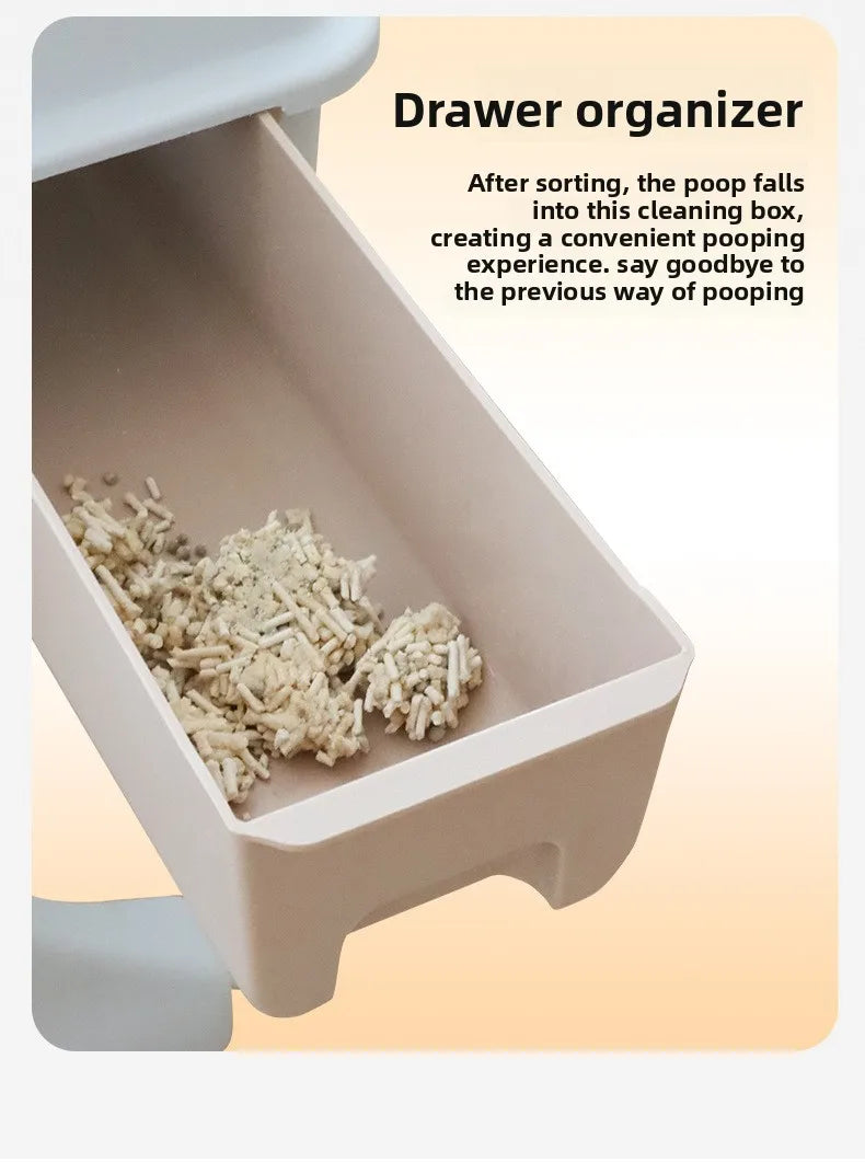Semi-Automatic Self-Cleaning Cat Litter Box — XXL Semi-Enclosed Design, 4 Styles