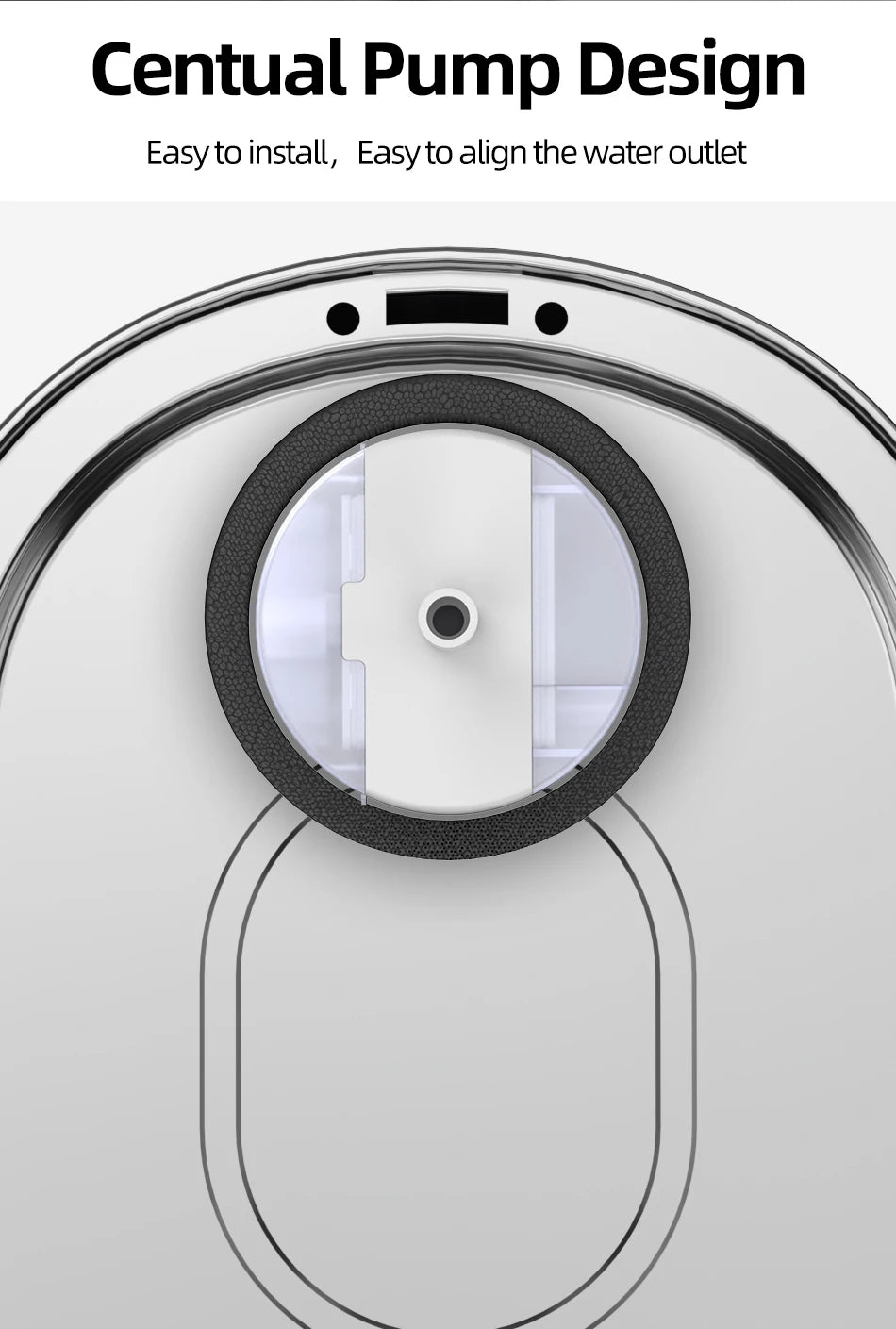 Pompe de rechange pour fontaine à eau en acier inoxydable - Moteur de distributeur d'eau pour animaux de compagnie