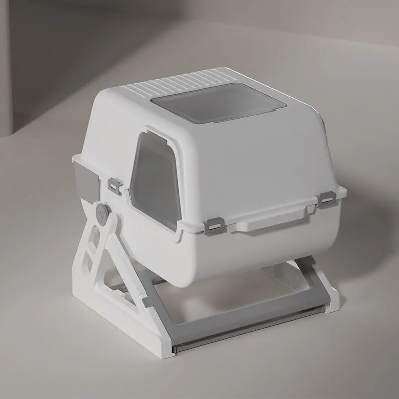 Enclosed Folding Cat Litter Box