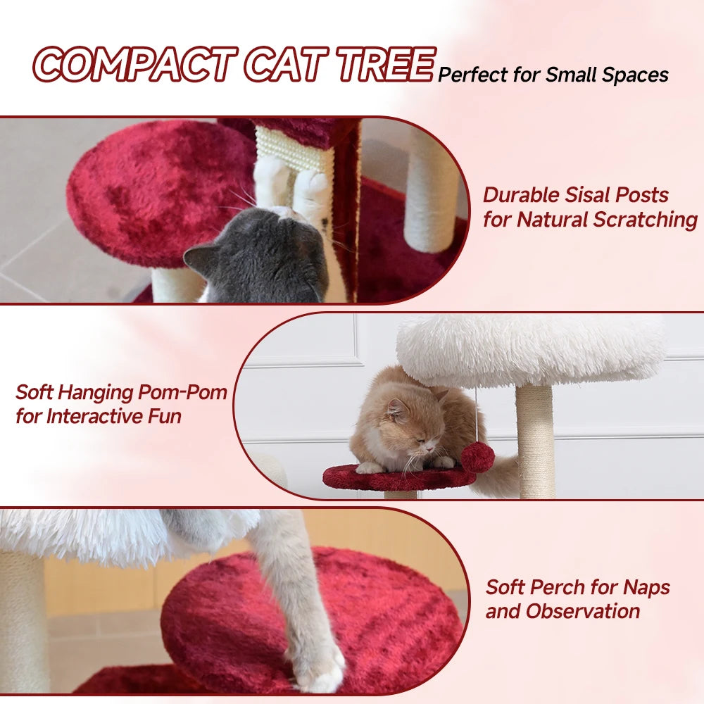 Multi-Tier Cat Tree with Scratching Post & Perch