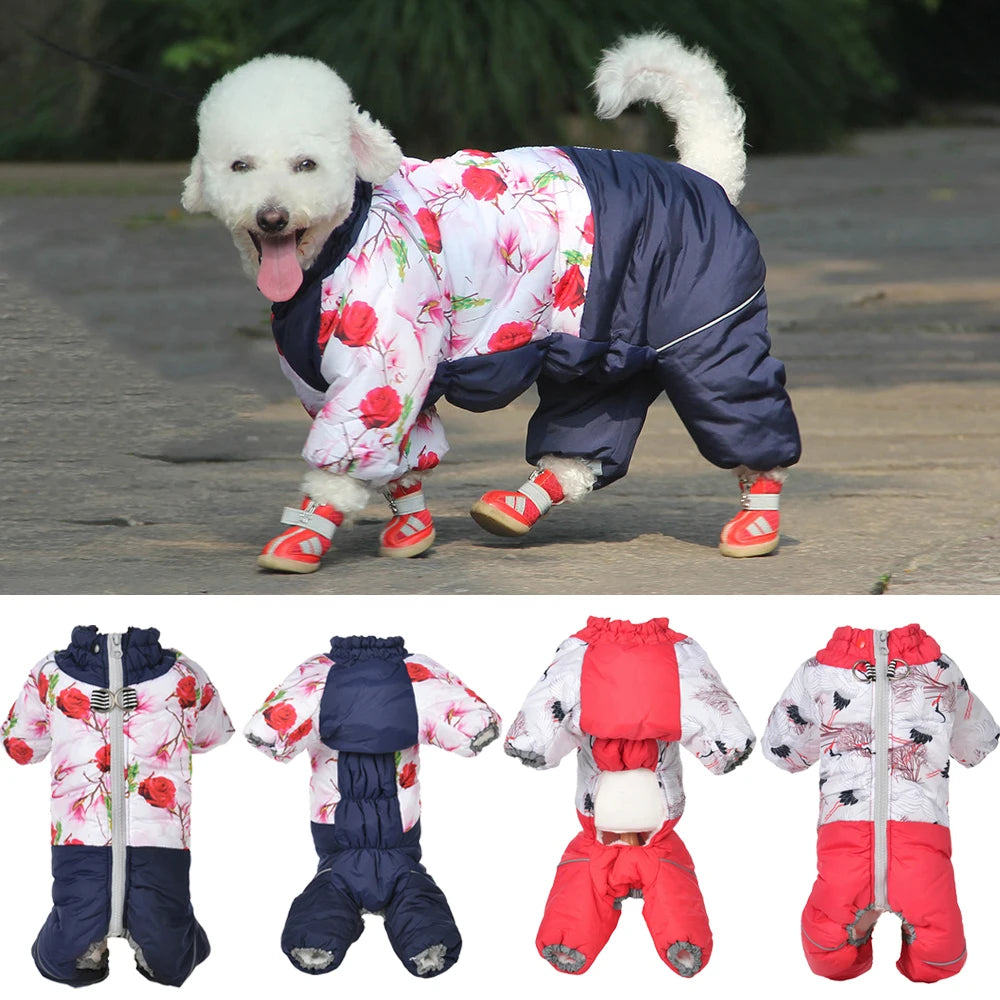 Waterproof Fleece Jumpsuit for Small Dogs