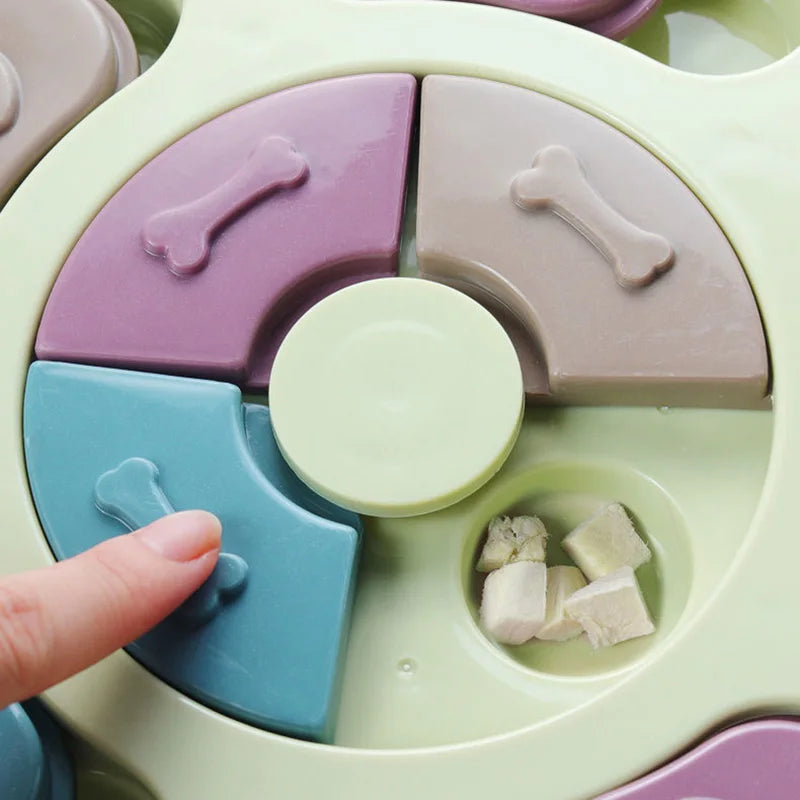 Interactive Puzzle Slow Feeder Bowl for Cats & Dogs